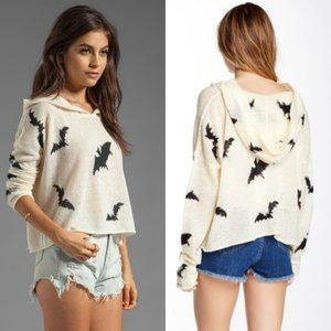 Wildfox bats white label hooded billy sweater